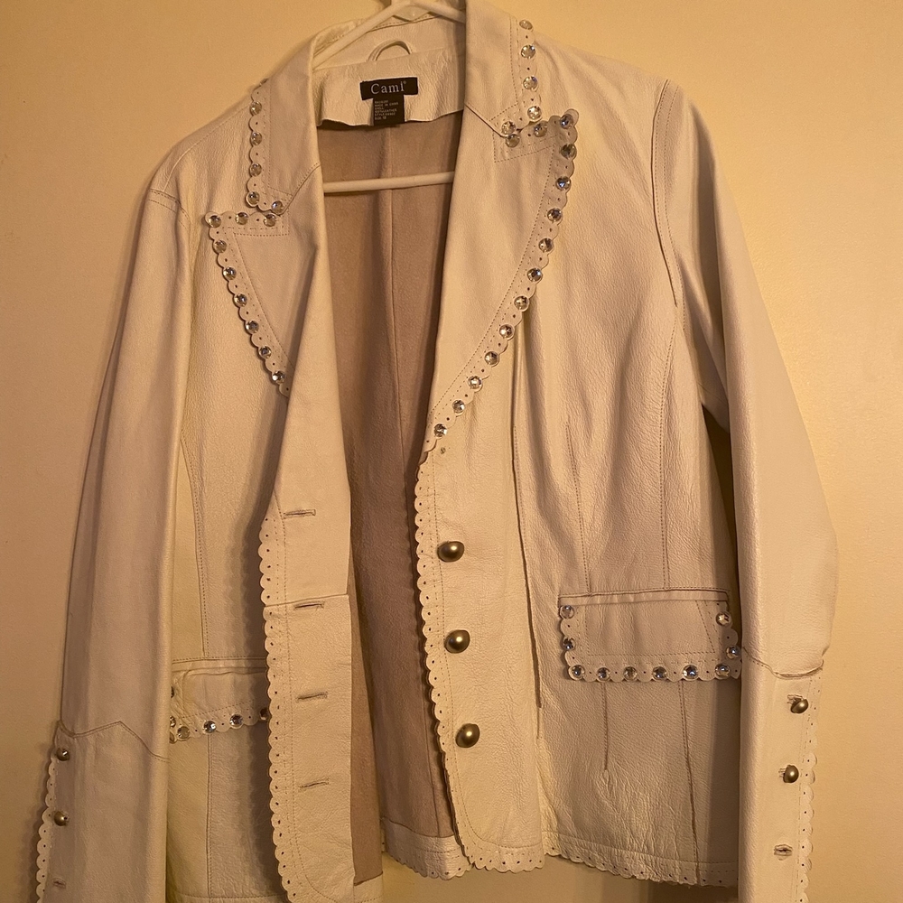 Cami Cream Embellished Blazer